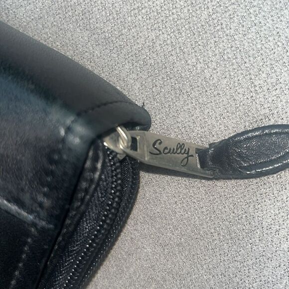 Vintage Scully black leather binder briefcase. - Picture 4 of 6